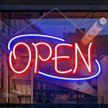 Open Signs for Business, 16.5&quot;X 8.4&quot; Dimmable Neon Open Sign, USB Powered Large - £25.63 GBP