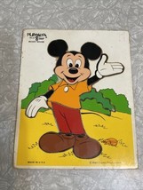 Vtg Playskool Walt Disney Mickey Mouse Tray Frame Puzzle 100-05. 8 pc. USA. - $12.59