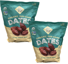 2 Packs ORGANIC Pitted Deglet Nour Dates Sunny Fruit Bulk Bag 3 lbs Gluten Free - £32.03 GBP