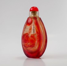 3&quot; Snuff Bottle | Vintage Chinese Peking Glass Snuff Bottle - Phoenixes ... - $84.15