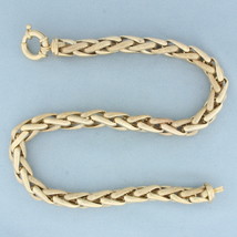 Italian Jumbo Wheat Link Chain Necklace in 14k Yellow Gold - £5,870.73 GBP