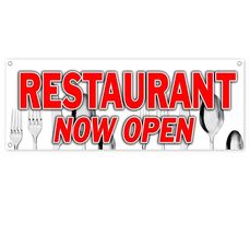 RESTAURANT NOW OPEN CLEARANCE BANNER Advertising Vinyl  Flag Sign INV - $9.91