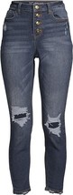 No Boundaries Juniors&#39; Authentic Destructed Skinny Cropped Jeans (Medium... - £21.95 GBP