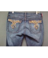 Rare YMI Royalty Twisted Leg, Low Rise Distressed Denim Jeans Womans Siz... - £23.58 GBP