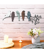 Ferraycle Metal Bird Wall Art Birds on the Branch Wall Decor Leaves with... - £11.89 GBP