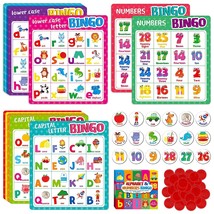 Alphabet Bingo Game, Uppercase/Lowercase/Number Bingo Game Abc And 123 Bingo Boa - £17.84 GBP