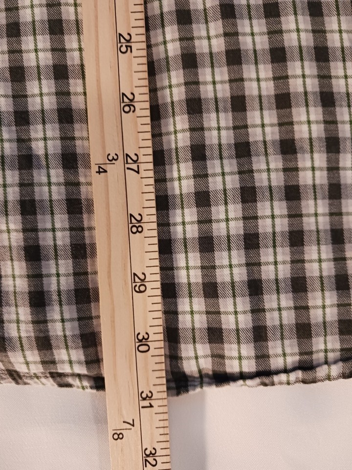 Wrangle Long Sleeves Spread Collar Cotton Green/White Shirt Plaid - Small Item image 6