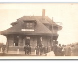 Vtg Snapshot Photograph Oregon Short Line OSL Railroad Depot Weiser Idah... - $32.62