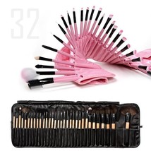 Color: Black - Sculptor 32 Piece High Quality Wooden Makeup Brush Set - $57.31