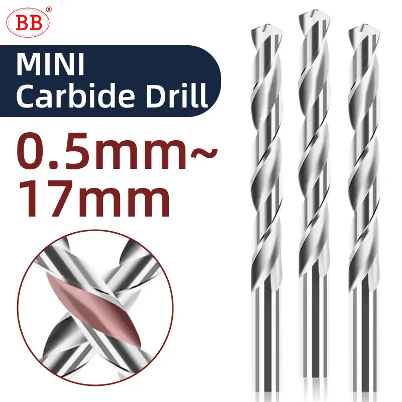 BB Carbide Drill 0.5-17mm Micro Mini Bits CNC Metal Hole Machining Tool for - £8.58 GBP+