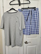 Men&#39;s NAUTICA Short Sleeve Shirt &amp; Short Sleepwear Set Size XL NWT Gray ... - $445.68 MXN