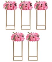 5 Pack Flower Stand for Wedding Detachable Gold Metal Flower Vase Set 23... - $98.99