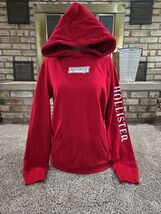 Hollister California Hoodie Sweatshirt Womens Sz Medium Red Floral Sleev... - $29.70