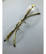 Fashion Glasses Gold Rims Clear Lens Leopard Bling - $10.50