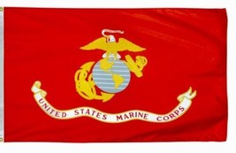 USMC Marine Corp Double Sided 3&#39;x 5&#39; Flag Banner Light Wind Or Interior Use - $17.00
