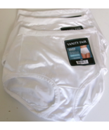 Three Vanity Fair Body Caress Brief size 6 White Style 13438 - $20.77