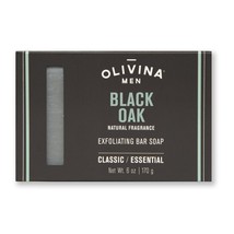 Olivina Men Exfoliating Black Oak Bar Soap 6oz - £14.38 GBP