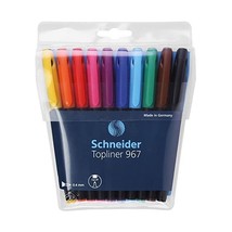 Schneider Topliner 967 Assorted Colour Fineliner (Wallet of 10)  - $56.00