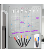 Acrylic Magnetic Dry Erase Board Calendar for Fridge, 16.5&quot;X12&quot; Inch Cle... - $365.94 MXN