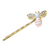Set of 5 Fashion Lady Pink Bee Diamond Hairpin Headdress - $9.57