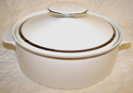 Thomas Medallion Fine Porcelain China Wide Platinum Band Soup Vegeatable Bowl - £24.35 GBP