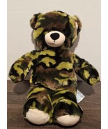 Build A Bear Teddy Bear Camouflage Bear 16&quot; Army Military Camo Plush Ret... - €16,94 EUR