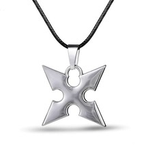 Kingdom Hearts Necklace Roxa&#39;s Cross Metal Pendant W Cord Role Play Video Game - £7.15 GBP