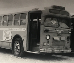 Bluebird Coach Lines Bus #113 B&amp;W Photograph Olean Tonawanda NY - £7.46 GBP