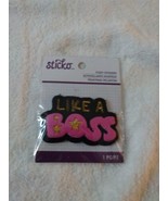 American Crafts Sticko Stickers Fuzzy ~ Like A Boss~ Pink  Scrapbook Sti... - £3.09 GBP