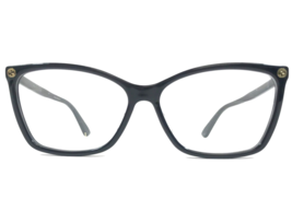 Gucci Eyeglasses Frames GG0025O 001 Polished Black Butterfly Full Rim 56-14-140 - £118.45 GBP