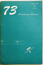 73 Amateur Radio Magazine - August 1961 - $9.58 CAD