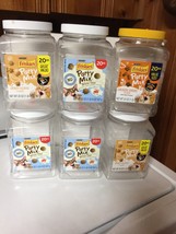 6 Recycled Empty Clear Cat Treats Containers - Storage Crafts - £8.11 GBP