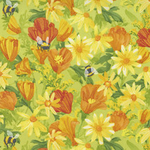 Moda Wild Blossoms 48731 13 Sunlit Quilt Fabric By The Yard - £8.69 GBP