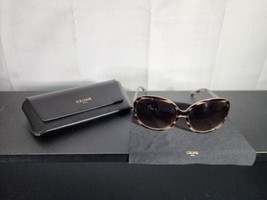 Vtg Dolce &amp; Gabbana Sunglasses Brown Marble Tortoise Glasses Round + Celine Case - £92.00 GBP