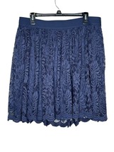 Torrid Women Skirt Mini Floral Lace Embroidered Lined Stretchy Waist NWT - £23.29 GBP