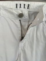 Elle White Denim Jeans Size 4 Classic 5 Pocket Stretch Pants Not See Thru - $12.35