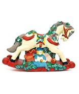 Rocking Horse Ceramic Hand Painted 8 1/2&quot; Long x 2 1/4&quot; x 6 1/4&quot; Vintage - $14.99