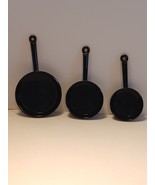 1/12 scale 3pc. Miniature Skillet Set in Black - $5.05 CAD