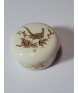 Gorham Trinket Box White Fine Bone China Gold Pheasant Floral Made in USA  - £11.19 GBP