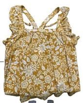 Lauren Conrad Floral Ruffle Sleeveless Tank Top 4X Women&#39;s Plus Shirt Mango Sumr - £14.87 GBP