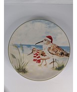 PIER 1 Hand-painted Dolomite SANDPIPERS On Beach 4 CHRISTMAS Salad Plate... - $747.09 MXN
