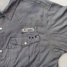 Columbia Omni-Shade FM7047 Men's Gray Snap Button Short Sleeve Shirt Chest 46" image 5