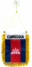 Cambodia Mini Flag 4&quot;x6&quot; Window Banner w/suction cup - £2.26 GBP