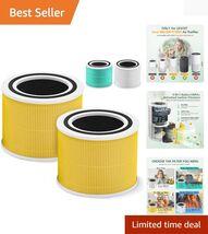 2-Pack Activated Carbon &amp; HEPA Filters for LEVOIT Core 300 - Pet &amp; Wildf... - $68.26
