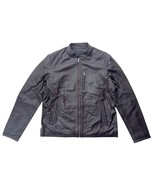 New John Varvatos Mens L Dark Brown Racer Moto Genuine Sheep Leather Jac... - $486.77 CAD