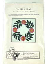 Patti-Ann Quilt Block KIT Seasons Remembered Col. Block No. 9 Dahlia Wreath - $15.40