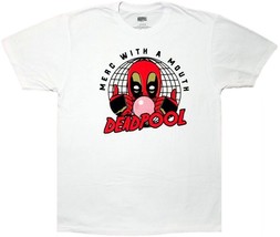 Mad Engine Marvel Deadpool Merc in the Mouth Men White Graphic T-Shirt (Large) - £11.86 GBP