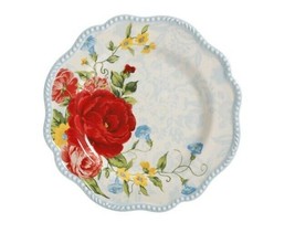 Four (4) Pioneer Woman ~ Sweet Rose ~ 8.5&quot; ~ Stoneware ~ Salad Plates - £35.35 GBP