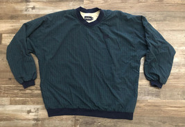 Vintage Jack Nicklaus Mens 2XL Blue &amp; Green Plaid Golf Pullover - $19.29