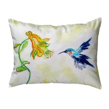 Betsy Drake Hummingbird &amp; Yellow Flower No Cord Pillow 16x20 - £43.51 GBP